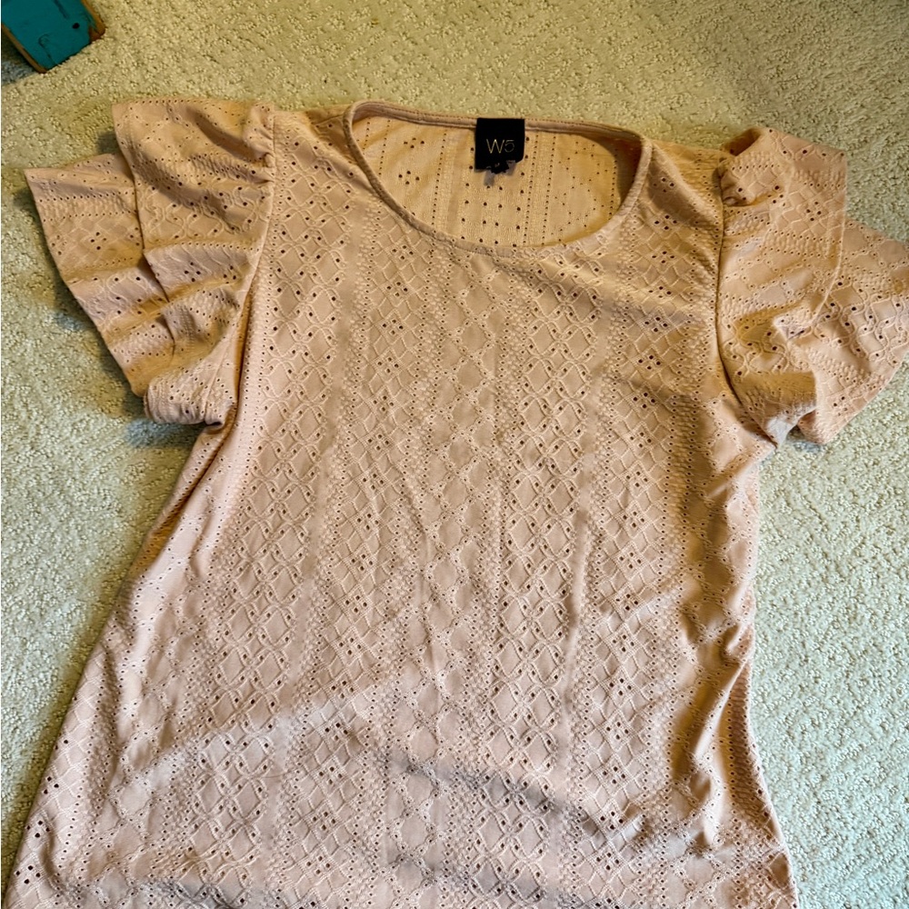 W5 Blush Eyelet Women's Blouse